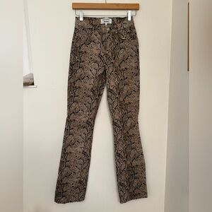 Reformation snake jeans size 24